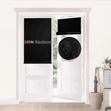 100 Blackout French Door Curtains with UV Blocker - Roll-Up Rod Pocket Shades,