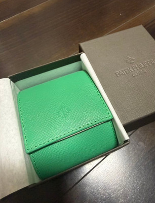PATEK PHILIPPE Green Watch Travel Case Box Single Watch Holder Used