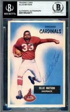 Ollie Matson Beckett BAS Signed 1955 Bowman Autograph