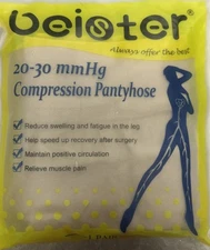 Beister compression pantyhose 20-30 mmhg XL Beige (footless) Tights