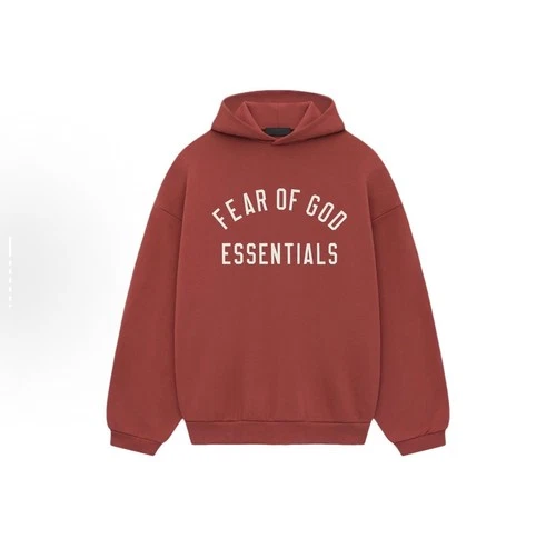 Fear of God Essentials Fleece Hoodie 'Crimson' ATHENTIC Fast  shipping