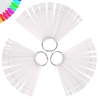 150 Pcs Clear Nail Swatch Sticks Display Board for Nail Polish Color Testing