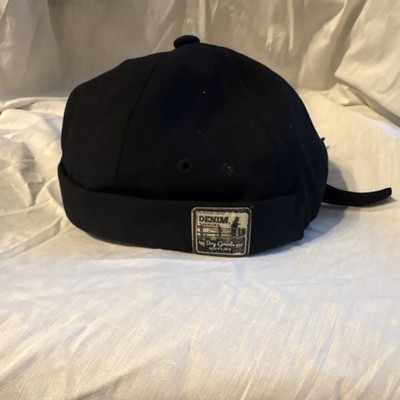 Dry Goods Supplies Denim  Adjustable Docker Cap Hat for Men Classic Black