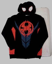 Spiderman boys mask hoodie size XL 14/16 black full zip