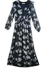 New, MAC DUGGAL DRESS in Navy floral Size 14 LD0192