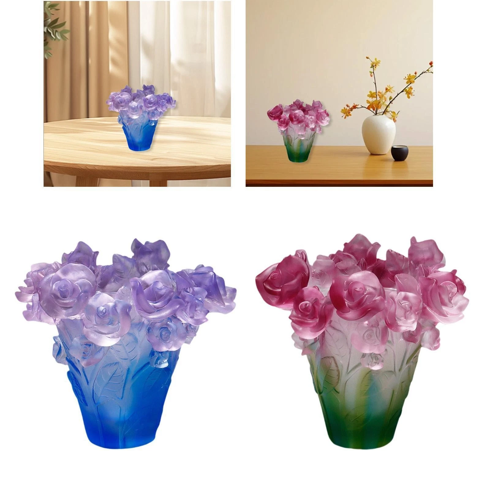 Glass Flower Vase Decorative Vase Bud Vase Simple Desktop Ornament Table