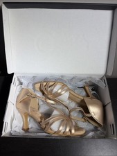 Dance and Sway Women  s Latin Ballroom Dance Shoes Pink Satin Heels US 6 B-22 
