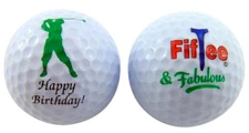 50th Birthday Golf Balls Gift Pack Novelty Set for Men Women Turning Fifty