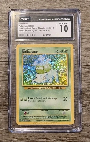 Bulbasaur 001/034 Trading Card Game Classic Holo