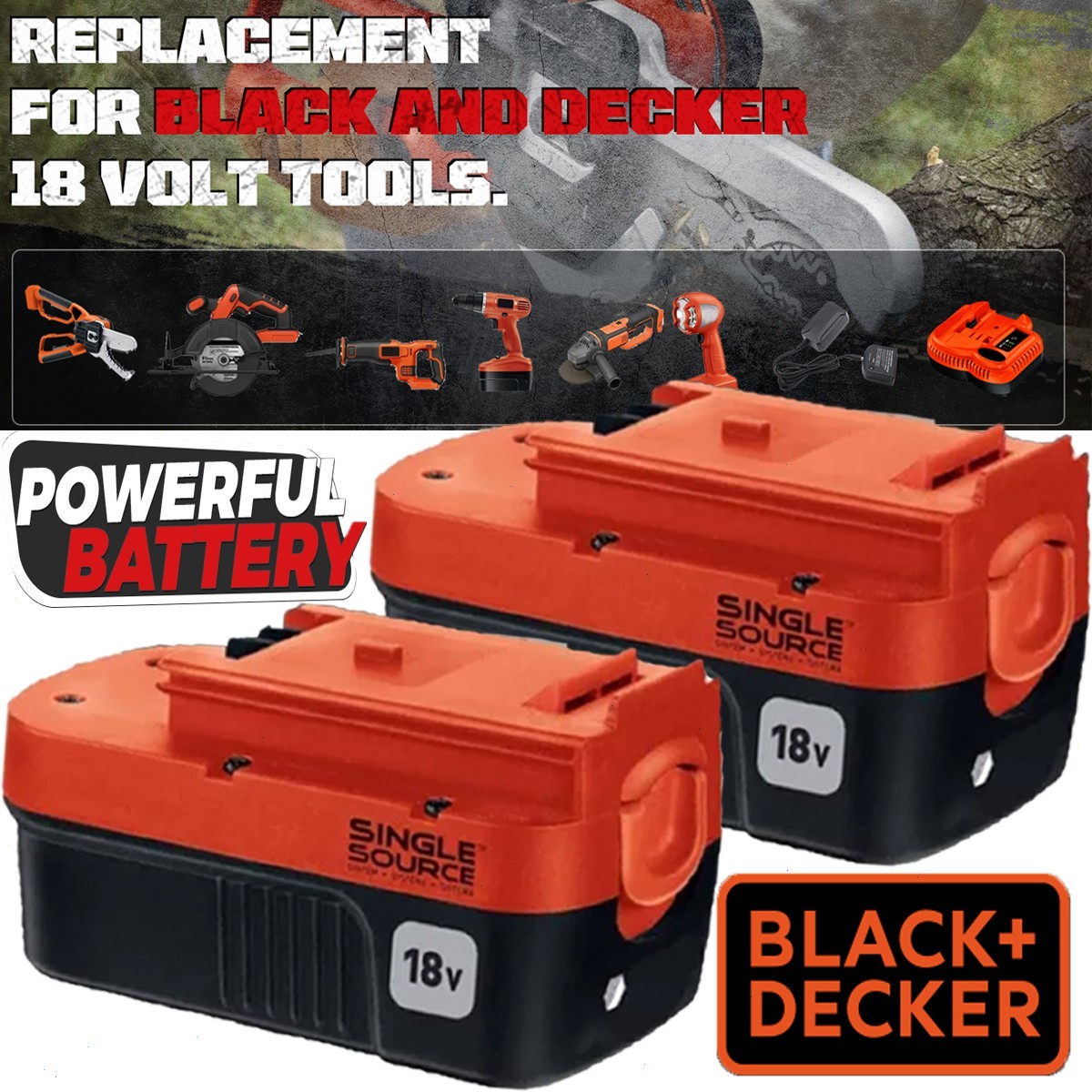 2-Pack 18V for Black and Decker HPB18 18 Volt 4.5Ah Battery HPB18-OPE 244760-00