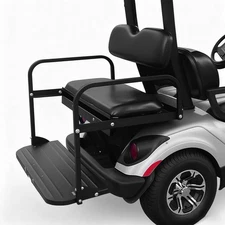Golf Cart Flip Rear Back Seat Kit - Black Cushion For Yamaha Drive G29 2007-2016