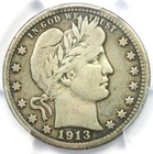 1913-S Barber Quarter 25C Coin - Certified PCGS VG10 - Rare Key Date!