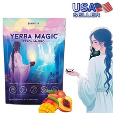 Yerba Magic Yerba Mate Instant Tea Powder - Peach Mango Flavor - 30 Servings
