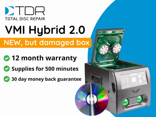 NEW* TDR VMI Hybrid 2 Disc Repair Machine - Fix CDs, DVDs, Xbox, PS3