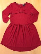Tommy Hilfiger Girls Dress Long Sleeve Cranberry Size 12-14