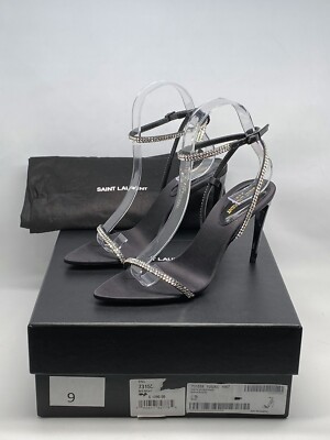 SAINT LAURENT Gippy 90 Crystal Embellished Sandals | eBay