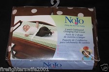NoJo 2 pk contoured changing pad covers brown white dots new