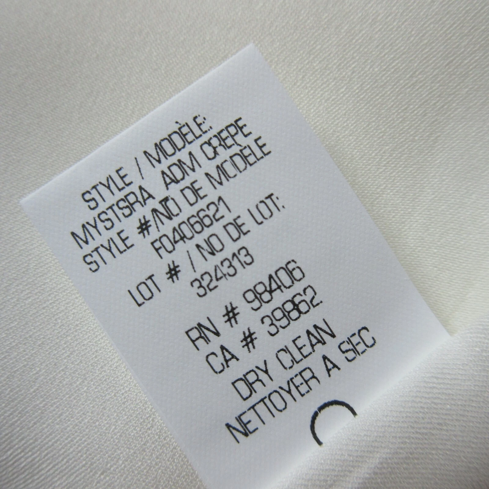 OFF WHITE Abito tubino nuovo con etichette Theory Mystra in crepe ammiraglio bianco sporco schiena aperta 12 $335