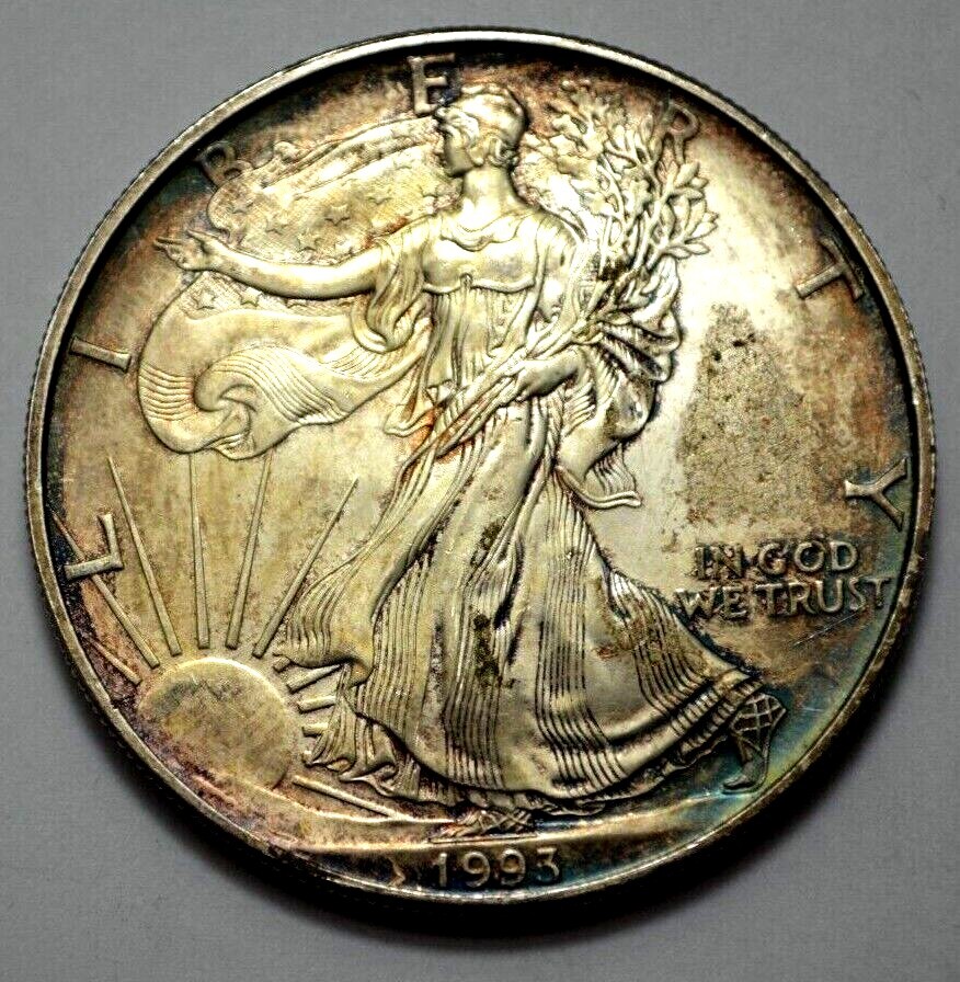 1993 American Silver Eagle Dollar Coin 1 Oz 999 Silver Rare