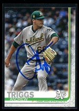 2019 Topps ANDREW TRIGGS Signed Card autograph auto A'S ATHLETICS