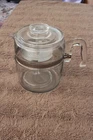 Vintage Pyrex Flameware Glass Percolator 9 Cup Coffee Pot 7759 Complete