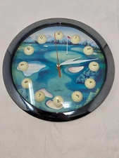 VINTAGE GOLF COURSE GOLF BALLS QUARTZ ROUND WALL CLOCK 11"