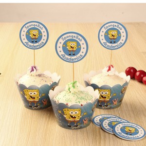 Spongebob Squarepants Cupcake Wrapper Set Kids Party Decorations
