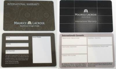 Maurice Lacroix Blanko Garantie Karte Heft International Warranty Booklet NEU!