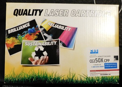 New HP Compatible CE250X CPP Black Toner Printer Cartridge, LJ CM3530 + CP3525