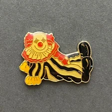 Fun Smiling Clown With Red Hair / Nose Stripe Costume Lapel Pin