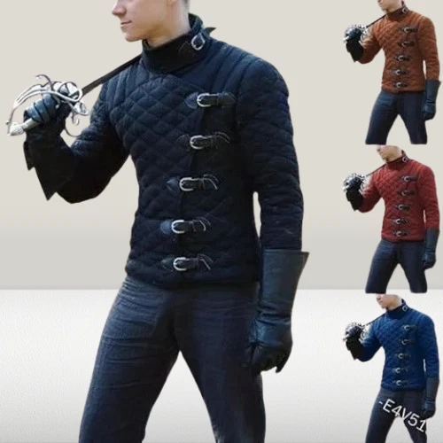 medieval Gambeson cotton jacket thick padded sca armor larp costume coat aketon - Image 3 of 4