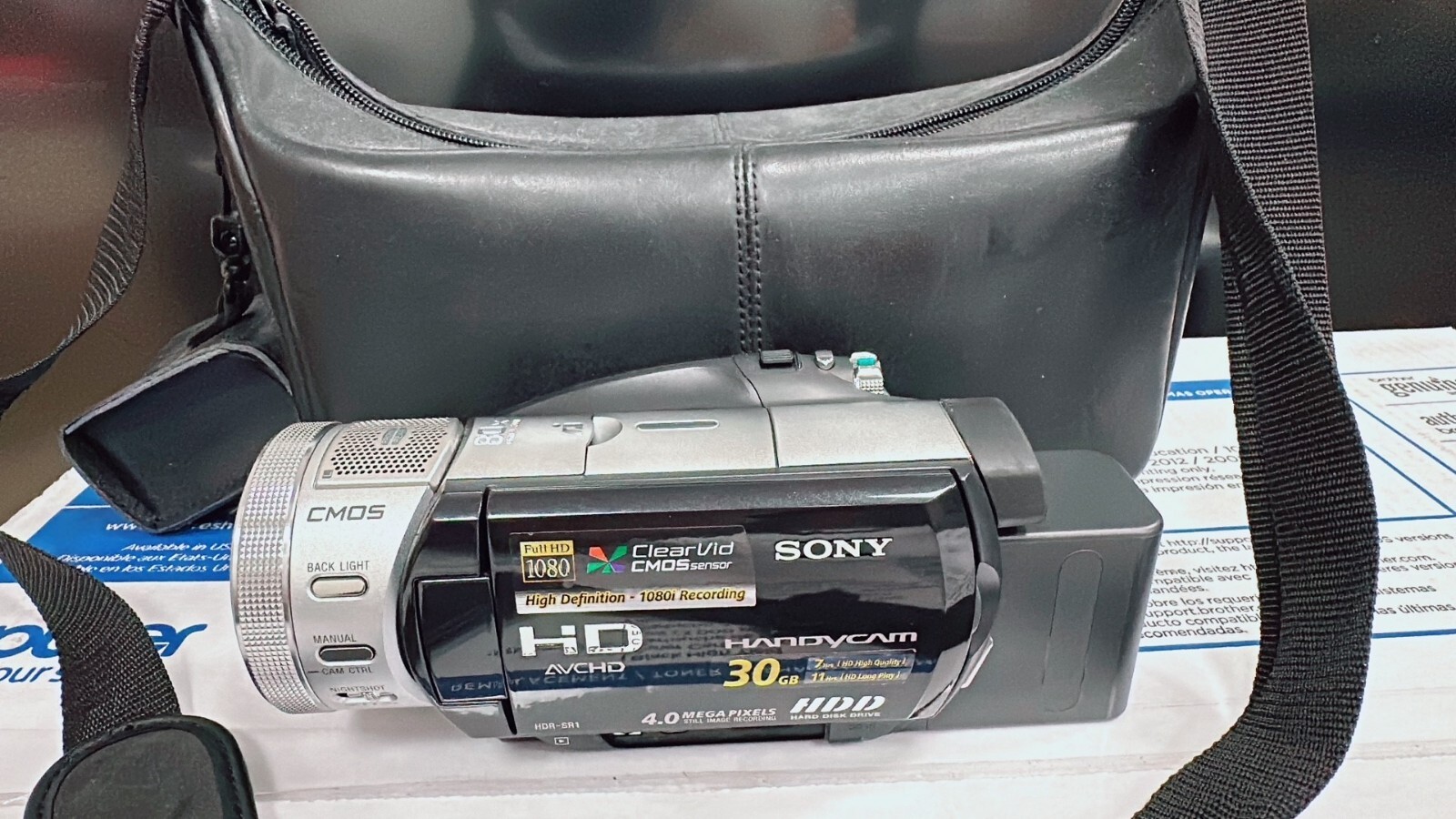 Sony HandyCam HDR-SR1 HD Camcorder HDD (1080p) -super clean-No Charger-Hard case