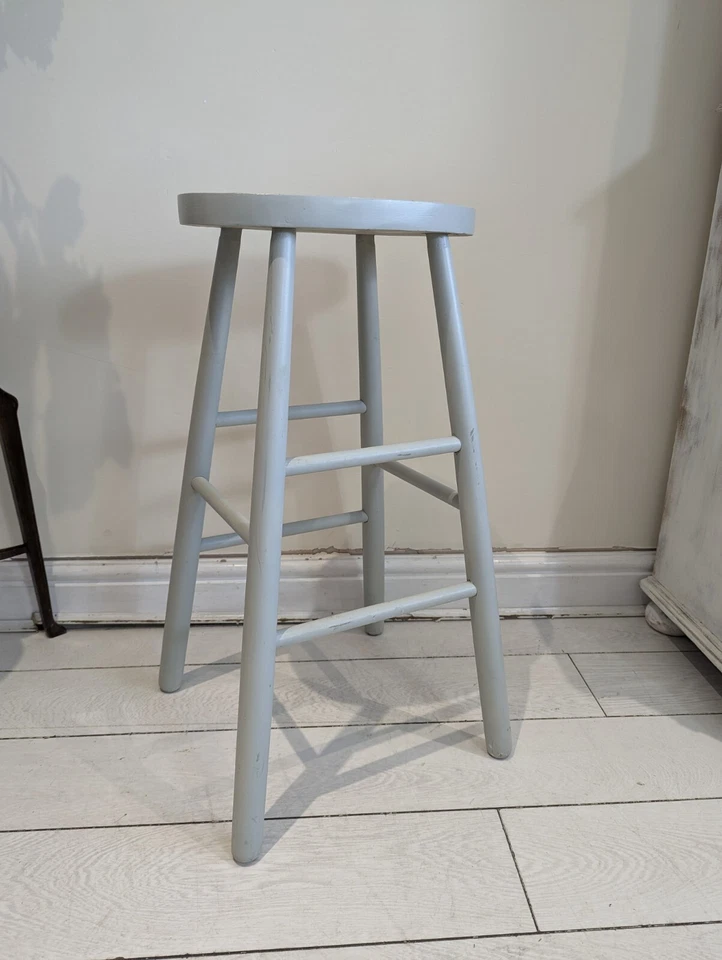 Solid Wood Bar Pub Stool Garden Pub Man Cave Den Solid POSTAGE Available  - Image 2 of 4