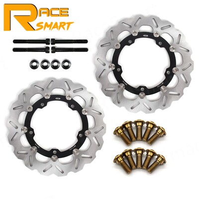 Front Brake Disc Rotors + Mounting Bolts For Kawasaki Ninja ZX4RR