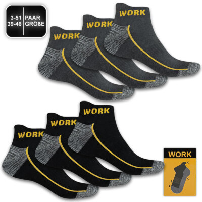WORK SNEAKER SOCKEN ArbeitsSneaker Arbeitssocken Strümpfe Füßlinge Socks 39-46