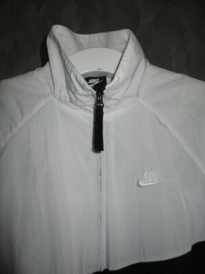 nike big swoosh windbreaker, white, nylon, size M | eBay
