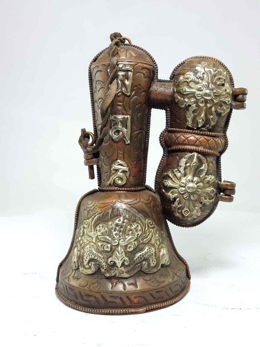 オールドチベット仏教 銅製 金工細工仏陀鈴 Dorje Vajra Bell オールドチベット仏教 銅製 金工細工仏陀鈴 Dorje Vajra Bell