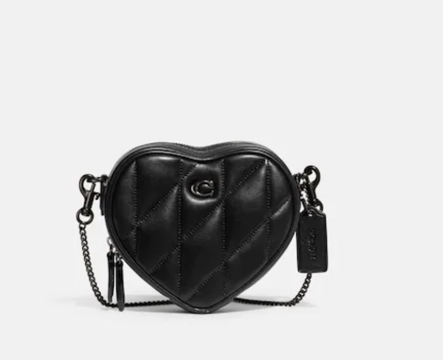 Black quilted coach purse sales