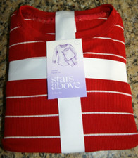 New Womens Stars Above Red  White Thermal Pajama Set. Size Large