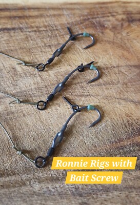 5 Carp Safety Ronnie/Spinner Lead Clip Rigs Gardner Tungsten Tubing Nash Hooks! 