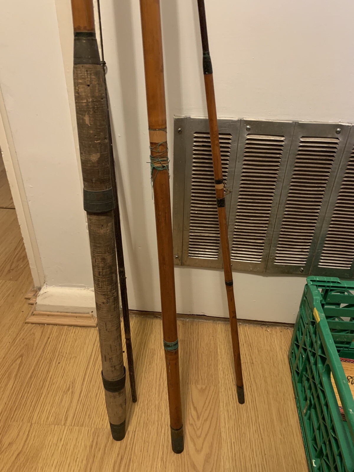 Antique 4 piece collapsable cane fishing rod eBay