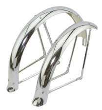 F&R Original Lowrider 20" Flared Adjustable Fender Set Chrome Bicycle Fender.