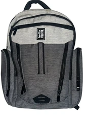 Hello Bello Gray Back Pack Carry Bag 9 Pockets 1 Cooler for Bottle EUC