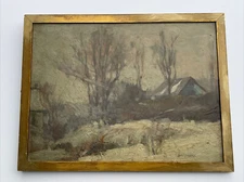 Louis Berneker Painting Antique American Regionalism Landscape Impressionism Oil