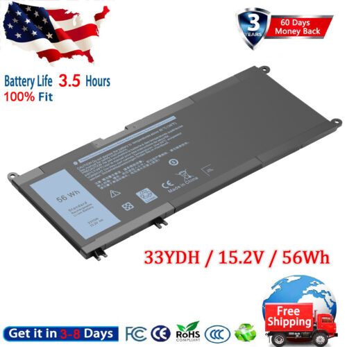33YDH Battery For Dell Latitude 3490 3580 3590 Inspiron 7577 7586 7353 7000  56Wh | eBay