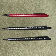 3 Berol Cassette CA5 CA7 Ultra Thin XL 0.5mm 0.7mm Mechanical Pencil Black VTG