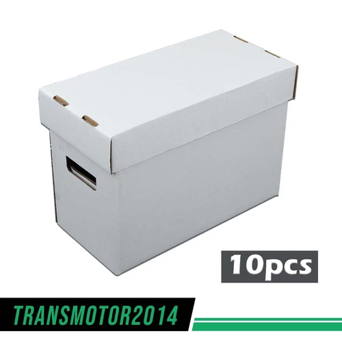 10Pcs Comic Books Storage Boxes Short Holds 150-175 Stackable Durable Archive US