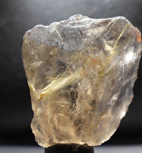 Rutilated Quartz golden yellow Rutile crystal with hematite Bahia, Brazil - Picture 3 of 12