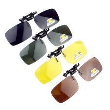 Polarized Clip On Sunglasses Sport Driving Night Vision Lens Sun Glasses Anti-UV