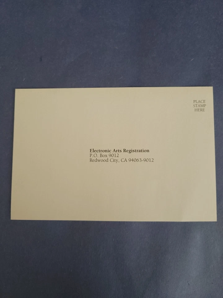 Electronic Arts EA Video Game Registration Card 2001 - Image 2 of 2